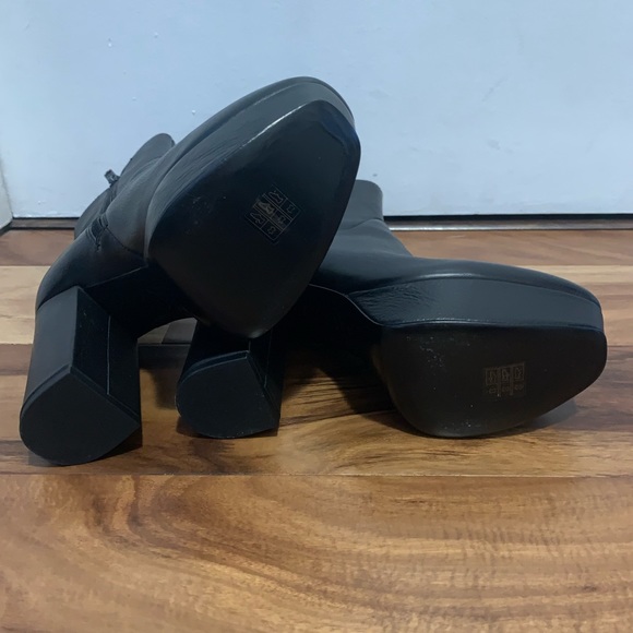 ASH Black, Platform Ankle Boots. - Picture 11 of 12